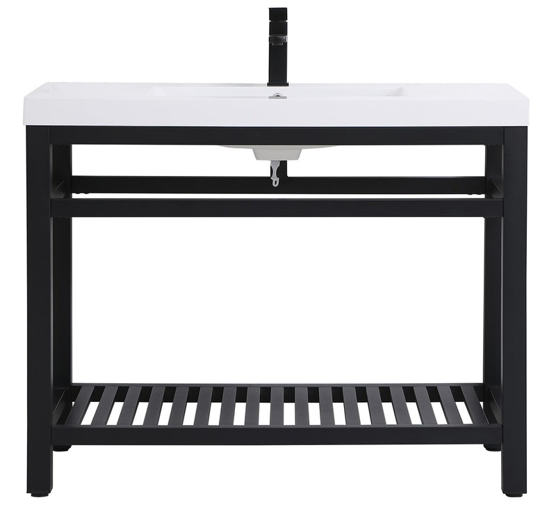Elegant Lighting VF14042BK Single Bathroom Vanity, black