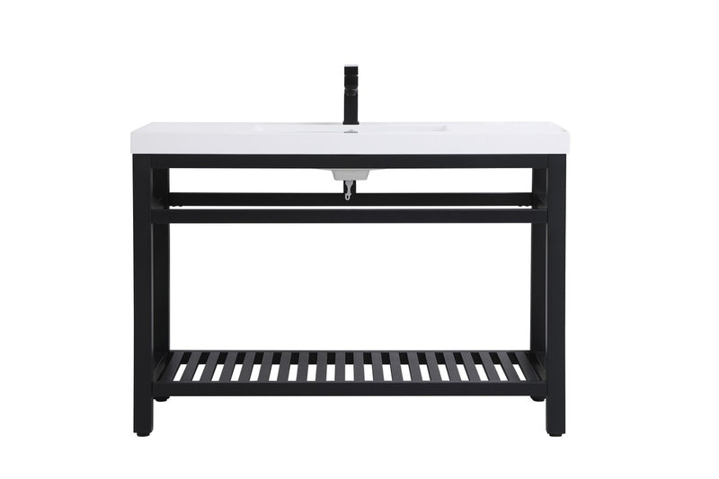 Elegant Lighting VF14048BK Single Bathroom Vanity, black