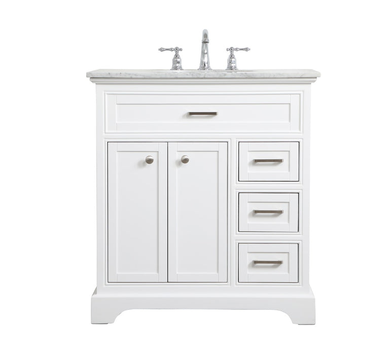 Elegant Lighting VF15032WH Single Bathroom Vanity, White
