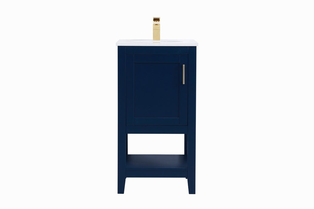 Elegant Lighting VF16018BL Single Bathroom Vanity, Blue