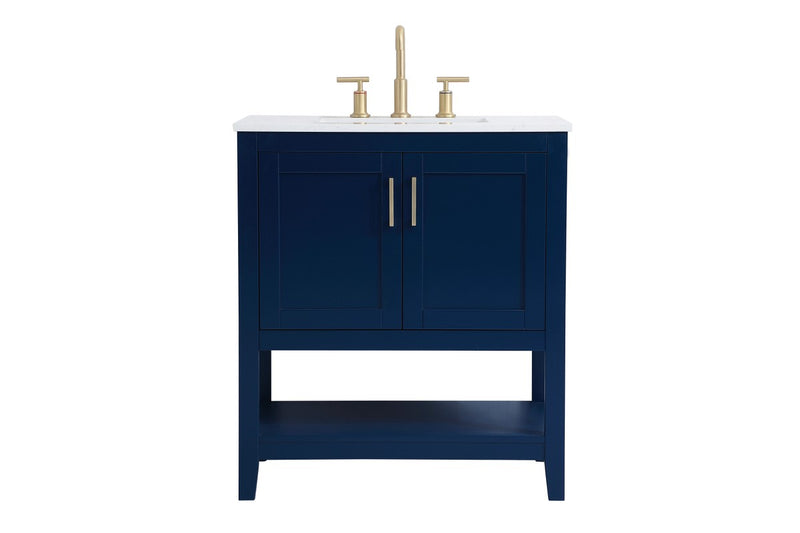 Elegant Lighting VF16030BL Single Bathroom Vanity, Blue