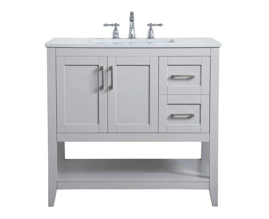 Elegant Lighting VF16036GR Single Bathroom Vanity, Grey