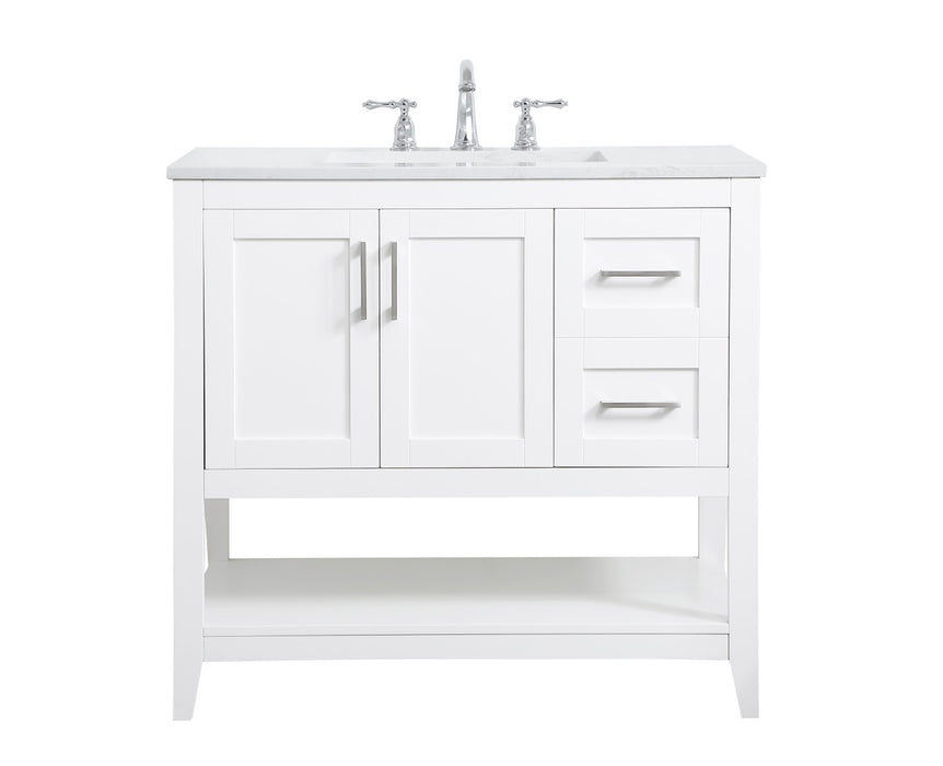 Elegant Lighting VF16036WH Single Bathroom Vanity, White