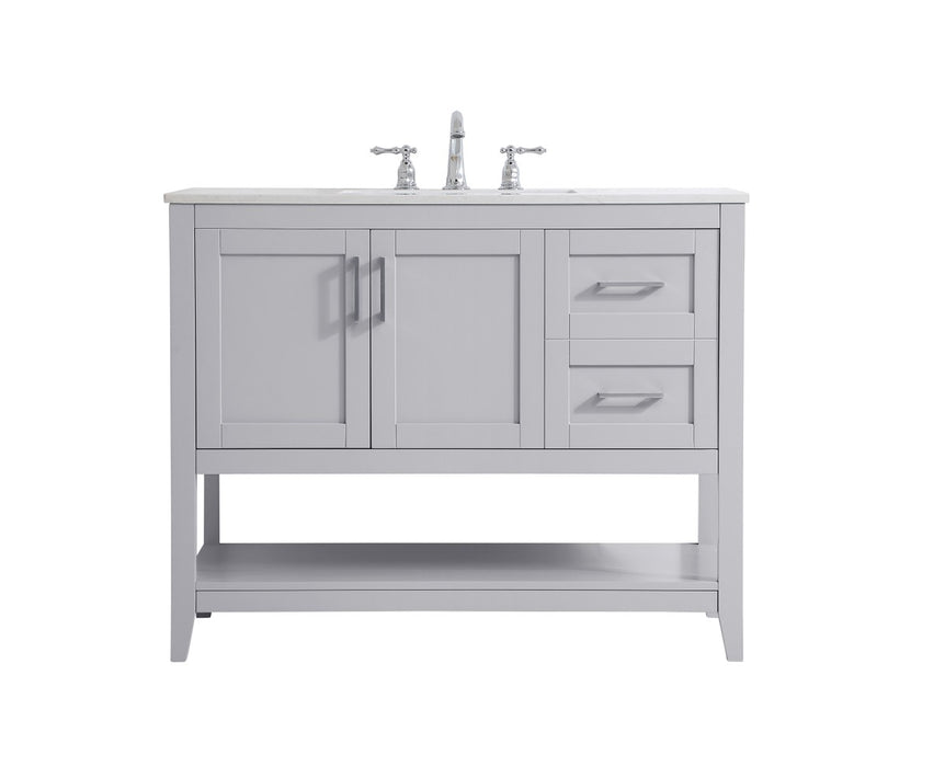 Elegant Lighting VF16042GR Single Bathroom Vanity, Grey