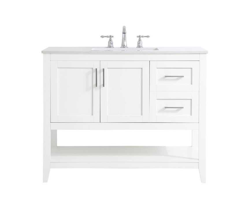 Elegant Lighting VF16042WH Single Bathroom Vanity, White