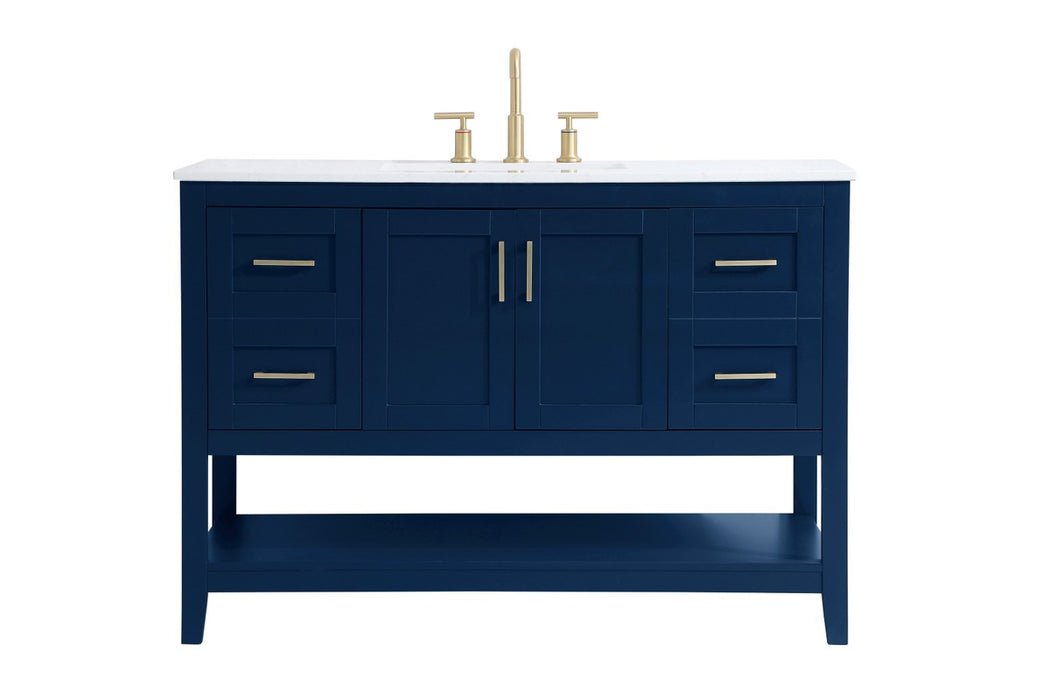 Elegant Lighting VF16048BL Single Bathroom Vanity, Blue