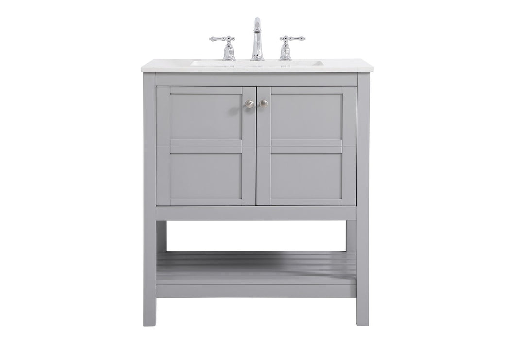 Elegant Lighting VF16430GR Single Bathroom Vanity, Gray