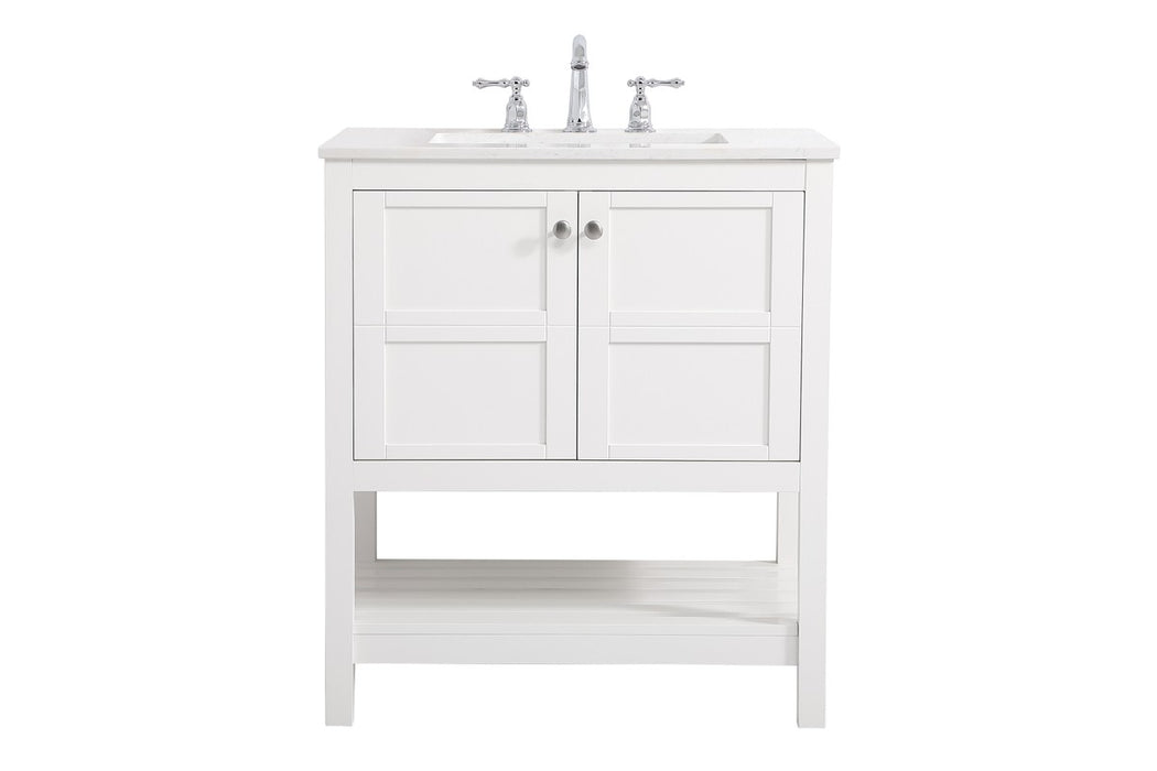 Elegant Lighting VF16430WH Single Bathroom Vanity, White