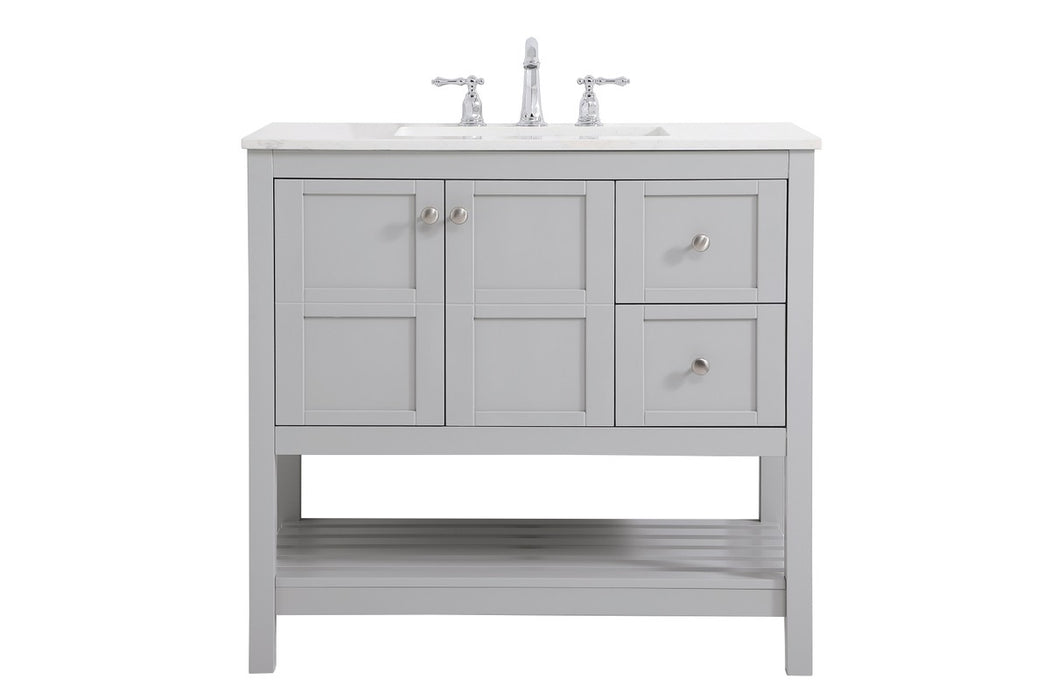 Elegant Lighting VF16436GR Single Bathroom Vanity, Gray