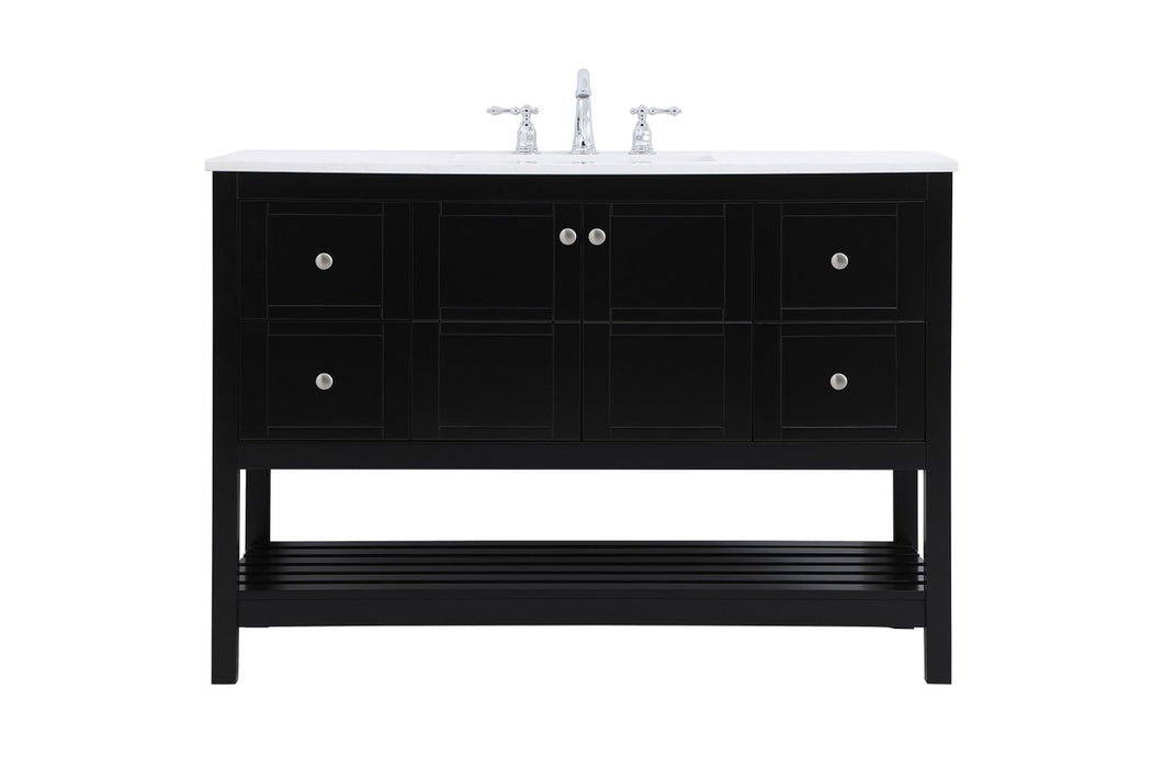 Elegant Lighting VF16448BK Single Bathroom Vanity, Black