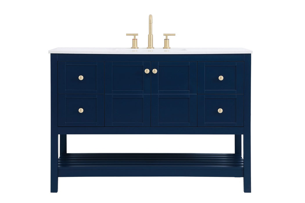 Elegant Lighting VF16448BL Single Bathroom Vanity, Blue