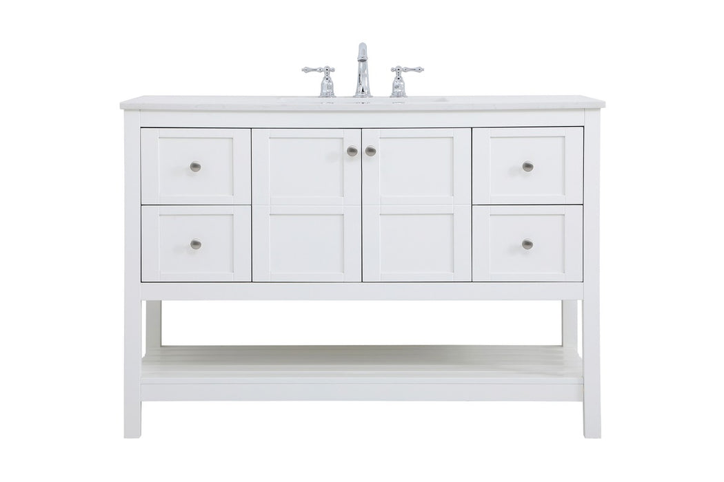 Elegant Lighting VF16448WH Single Bathroom Vanity, White