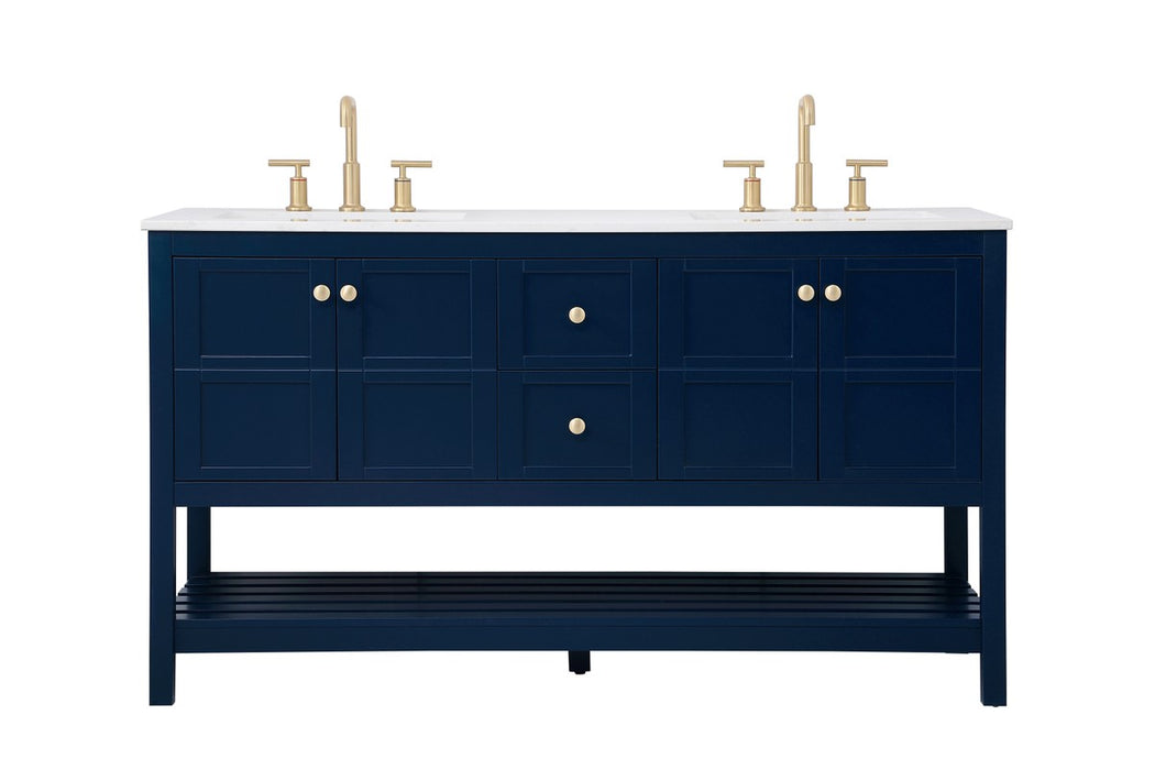 Elegant Lighting VF16460DBL Single Bathroom Vanity, Blue