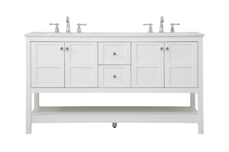 Elegant Lighting VF16460DWH Single Bathroom Vanity, White