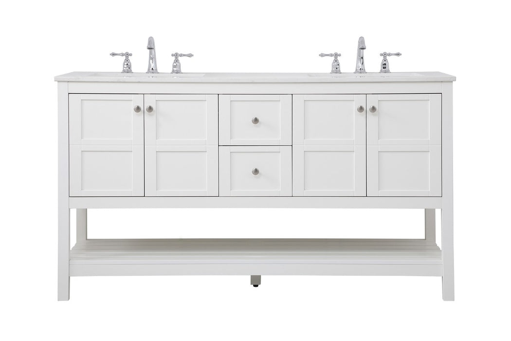 Elegant Lighting VF16460DWH Single Bathroom Vanity, White