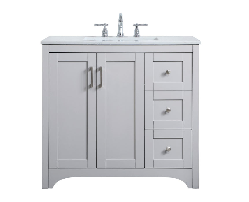 Elegant Lighting VF17036GR Single Bathroom Vanity, Grey