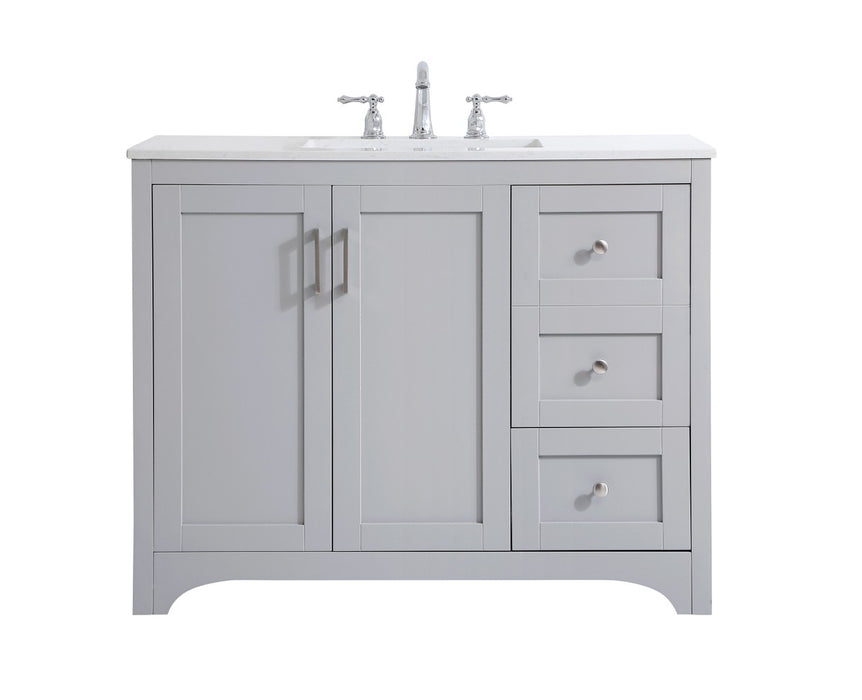 Elegant Lighting VF17042GR Single Bathroom Vanity, Grey