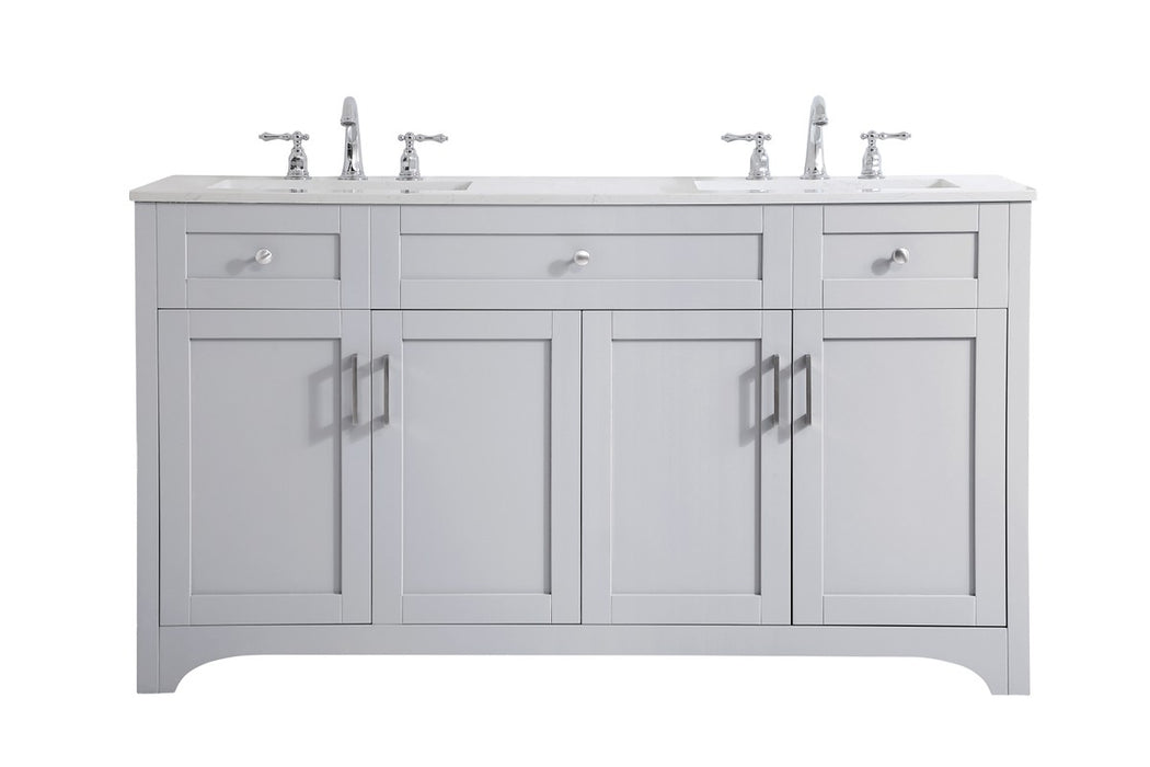 Elegant Lighting VF17060DGR Double Bathroom Vanity, Grey