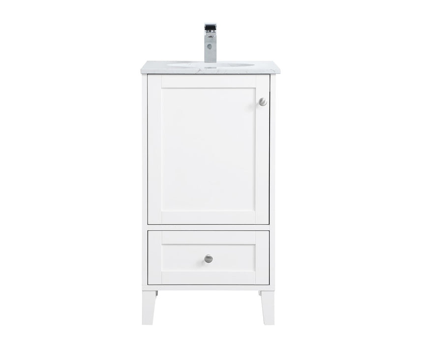 Elegant Lighting VF18018WH Single Bathroom Vanity, White