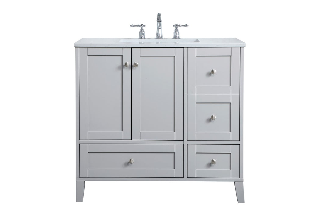 Elegant Lighting VF18036GR Single Bathroom Vanity, Grey