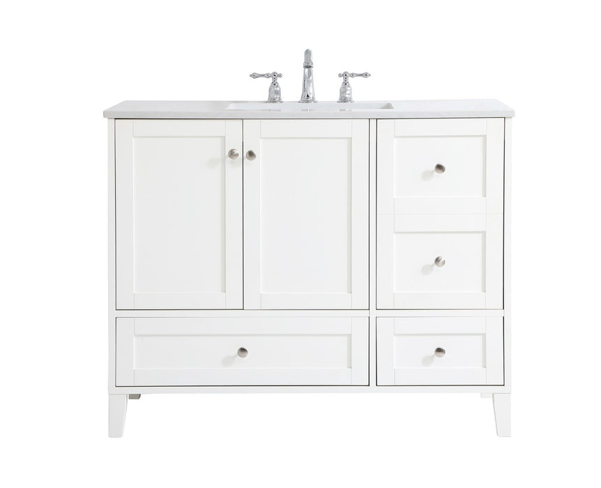 Elegant Lighting VF18042WH Single Bathroom Vanity, White