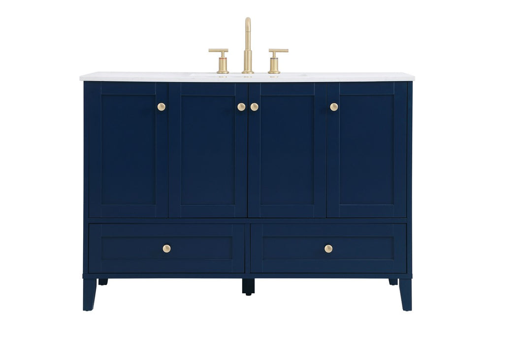Elegant Lighting VF18048BL Single Bathroom Vanity, Blue