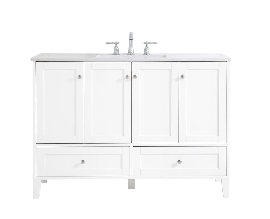 Elegant Lighting VF18048WH Single Bathroom Vanity, White