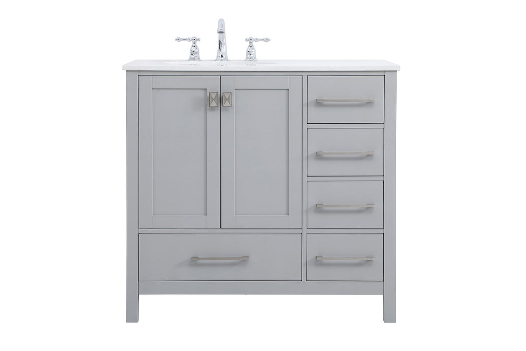 Elegant Lighting VF18836GR Single Bathroom Vanity, Gray