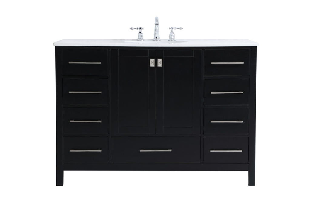 Elegant Lighting VF18848BK Single Bathroom Vanity, Black