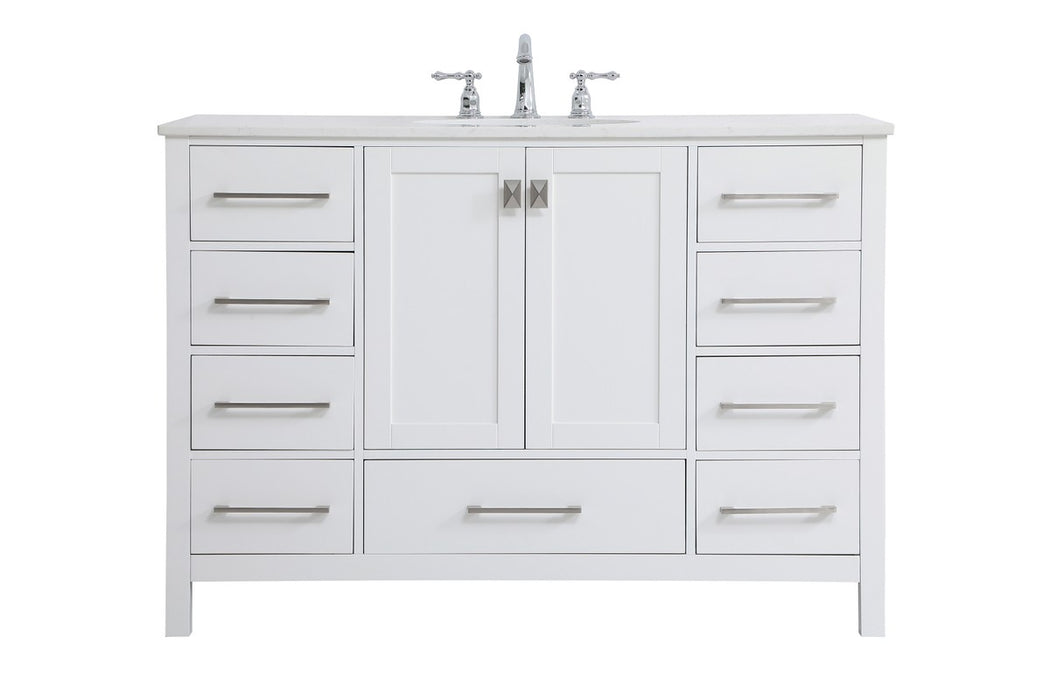 Elegant Lighting VF18848WH Single Bathroom Vanity, White