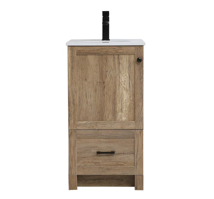 Elegant Lighting VF2818NT Single Bathroom Vanity, Natural Oak