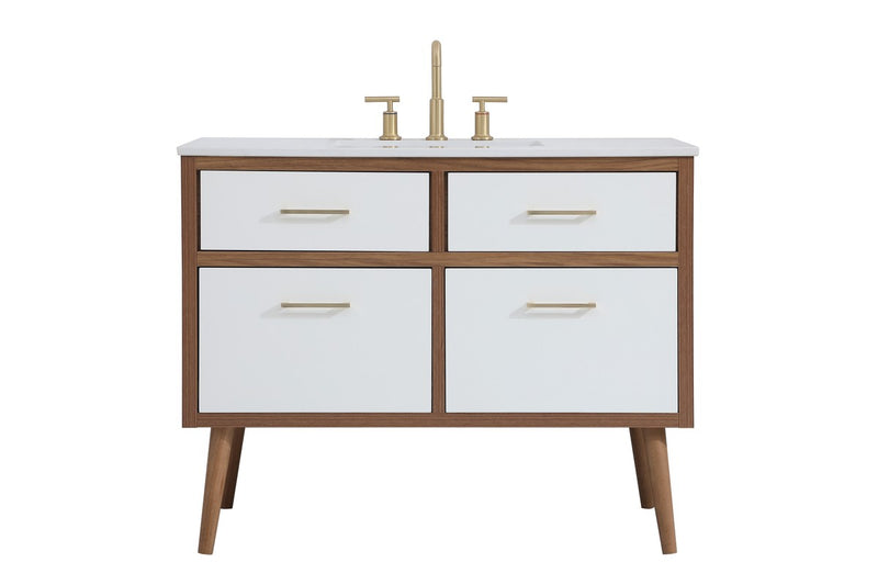 Elegant Lighting VF41042WH Bathroom Vanity Set, White