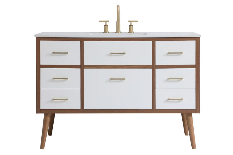 Elegant Lighting VF41048WH Bathroom Vanity Set, White