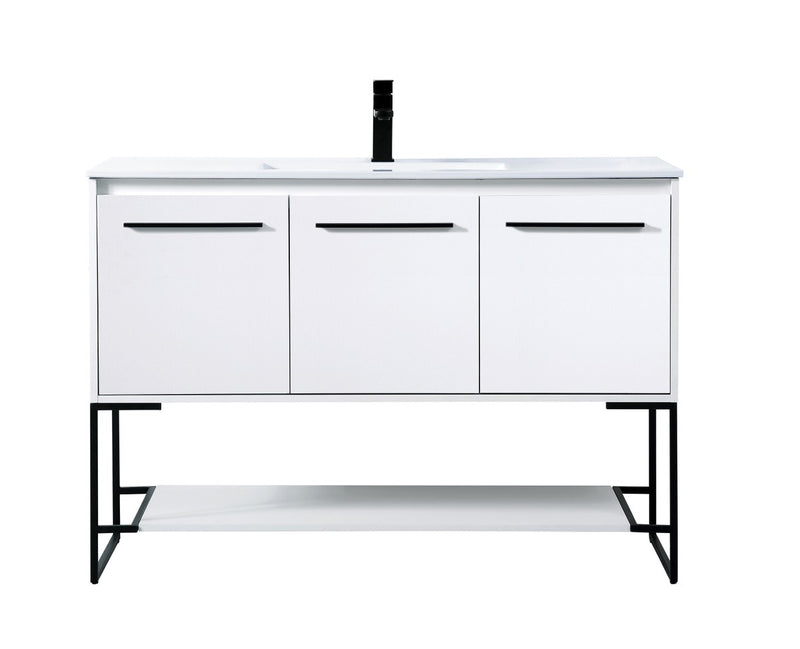 Elegant Lighting VF42048WH Single Bathroom Vanity, White