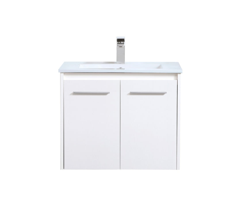 Elegant Lighting VF44024WH Single Bathroom Floating Vanity, White