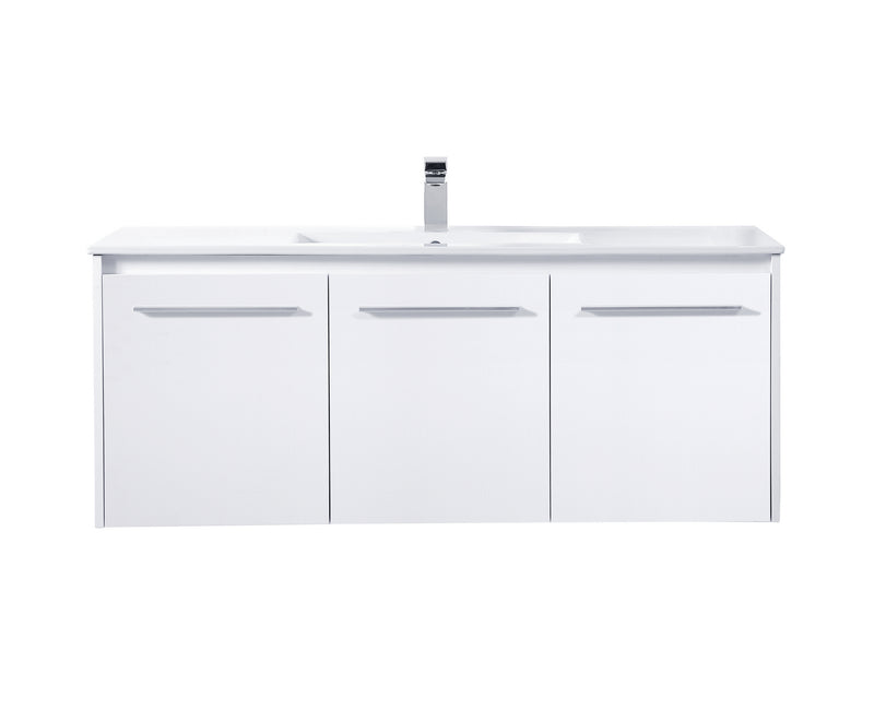 Elegant Lighting VF44048WH Single Bathroom Floating Vanity, White