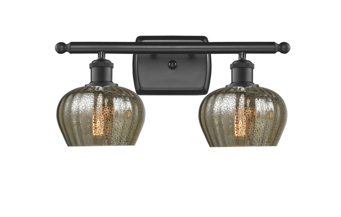 Innovations 516-2W-BK-G96 Two Light Bath Vanity, Matte Black