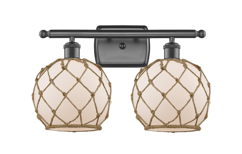 Innovations 516-2W-OB-G121-8RB Two Light Bath Vanity, Oil Rubbed Bronze