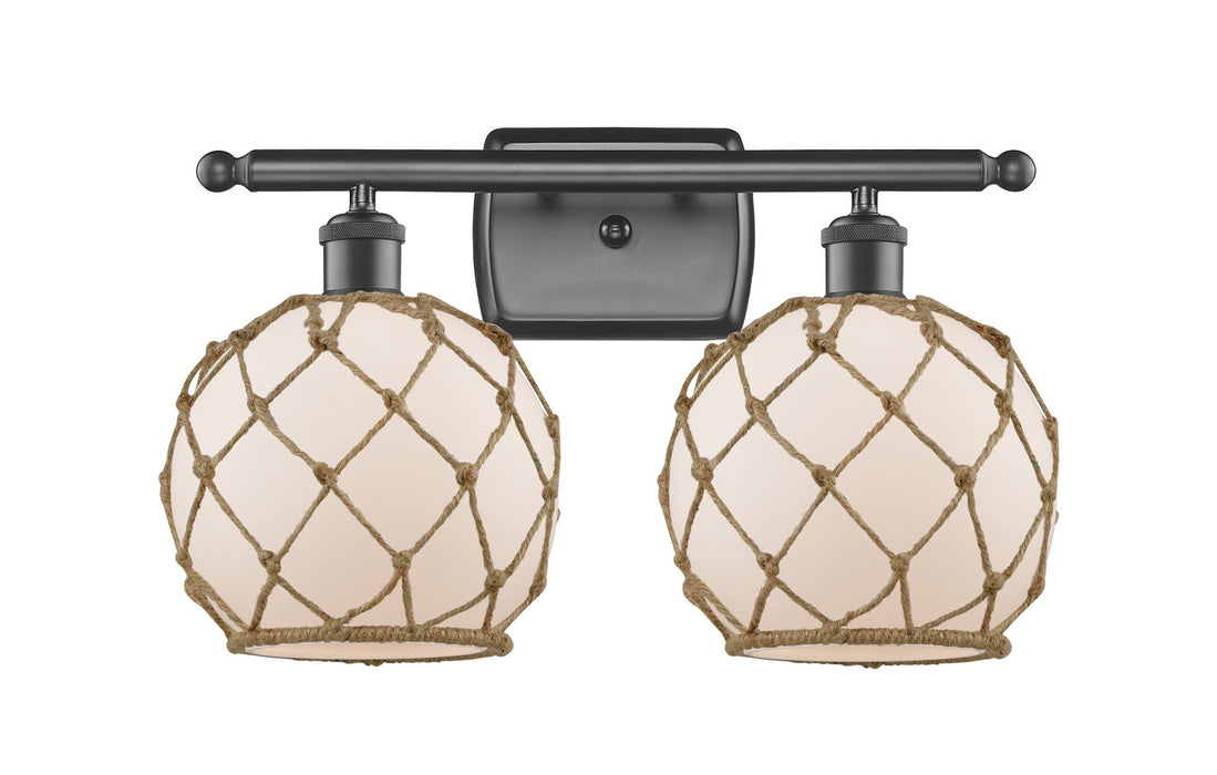 Innovations 516-2W-OB-G121-8RB Two Light Bath Vanity, Oil Rubbed Bronze