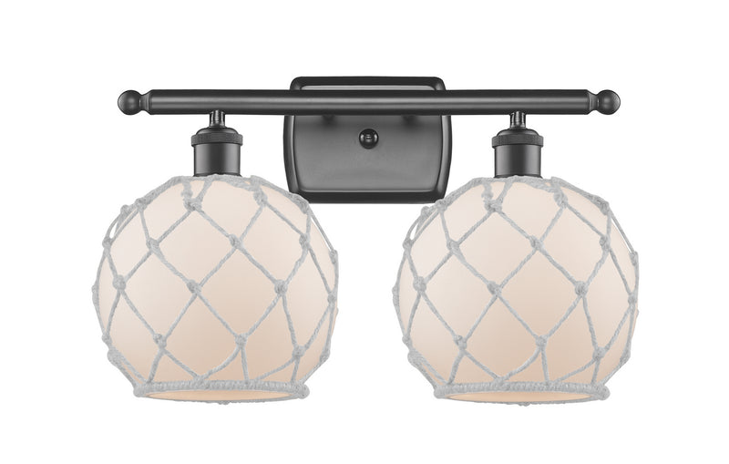 Innovations 516-2W-OB-G121-8RW Two Light Bath Vanity, Oil Rubbed Bronze