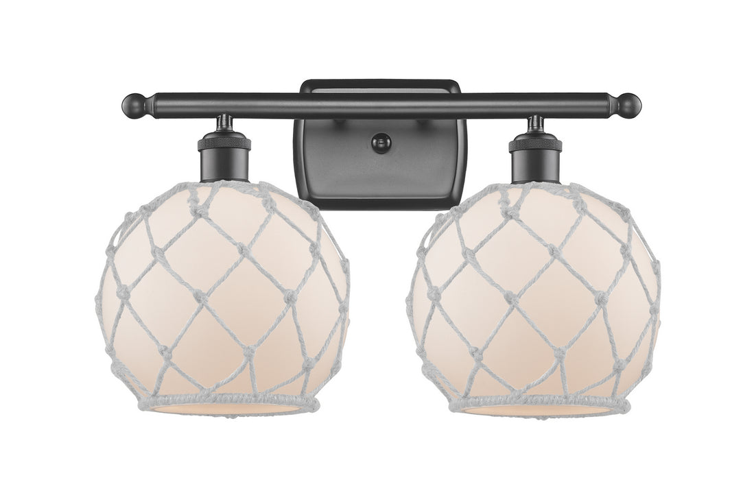Innovations 516-2W-OB-G121-8RW Two Light Bath Vanity, Oil Rubbed Bronze