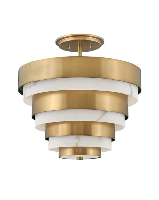 Hinkley 30183HB LED Foyer Pendant, Heritage Brass