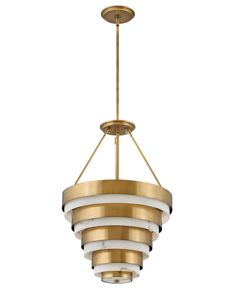 Hinkley 30184HB LED Chandelier, Heritage Brass