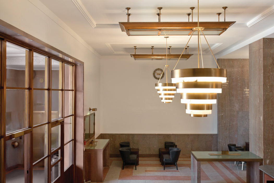 Hinkley 30188HB LED Chandelier, Heritage Brass