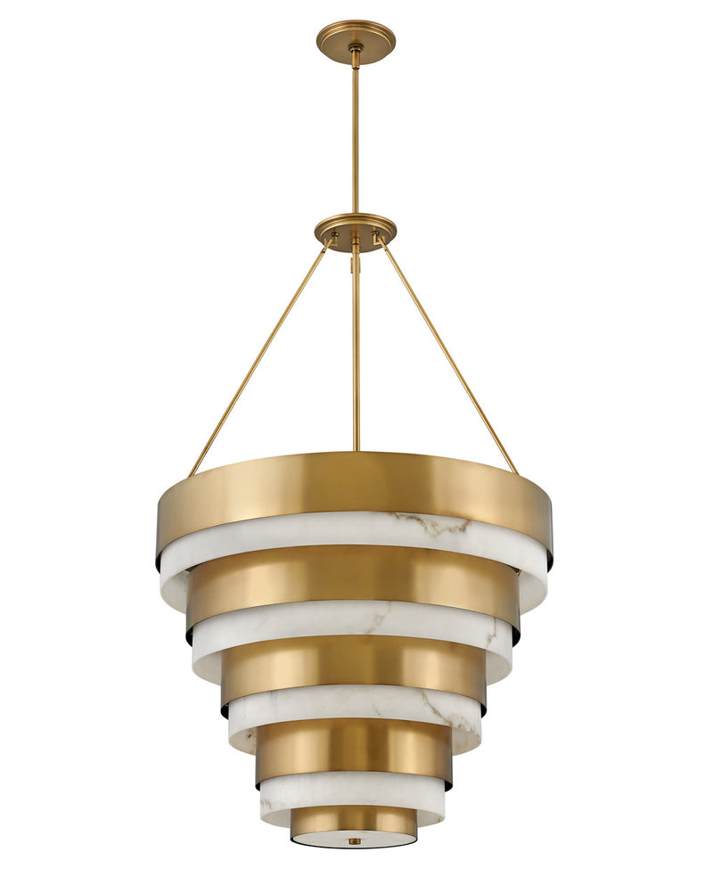 Hinkley 30188HB LED Chandelier, Heritage Brass