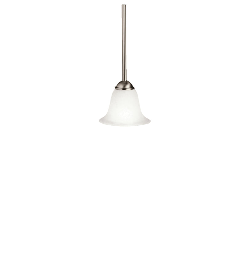 Kichler 2771NI One Light Mini Pendant, Brushed Nickel