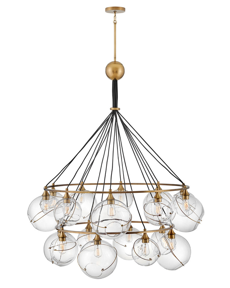 Hinkley 30308HBR LED Chandelier, Heritage Brass