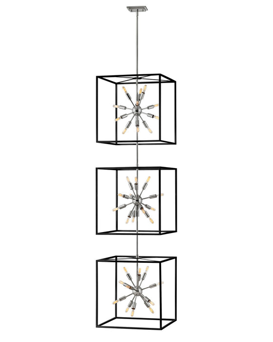 Hinkley 46318BLK-PN LED Chandelier, Black