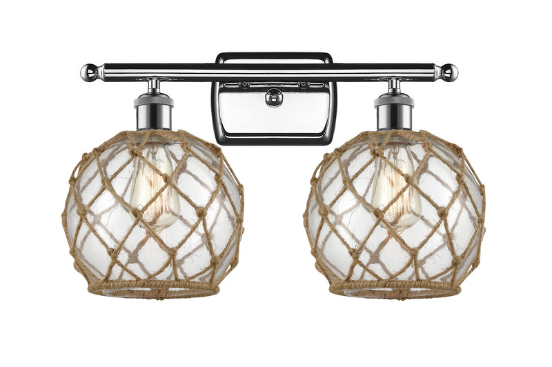 Innovations 516-2W-PC-G122-8RB Two Light Bath Vanity, Polished Chrome