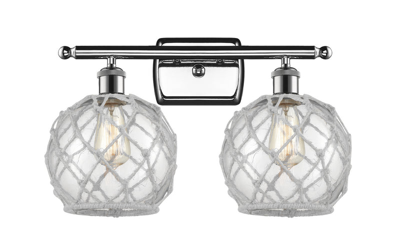 Innovations 516-2W-PC-G122-8RW Two Light Bath Vanity, Polished Chrome